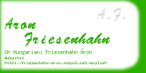 aron friesenhahn business card